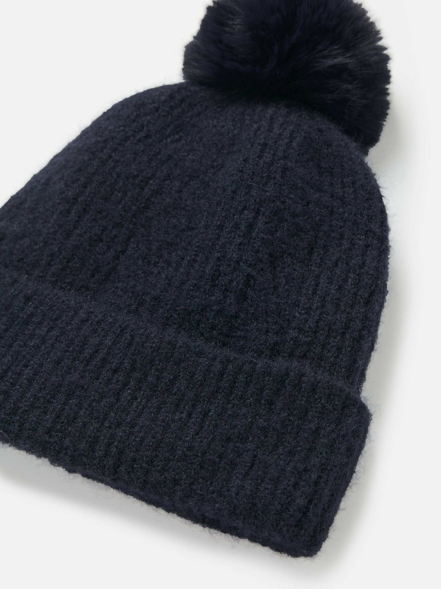 Effie Navy Knitted Bobble Hat