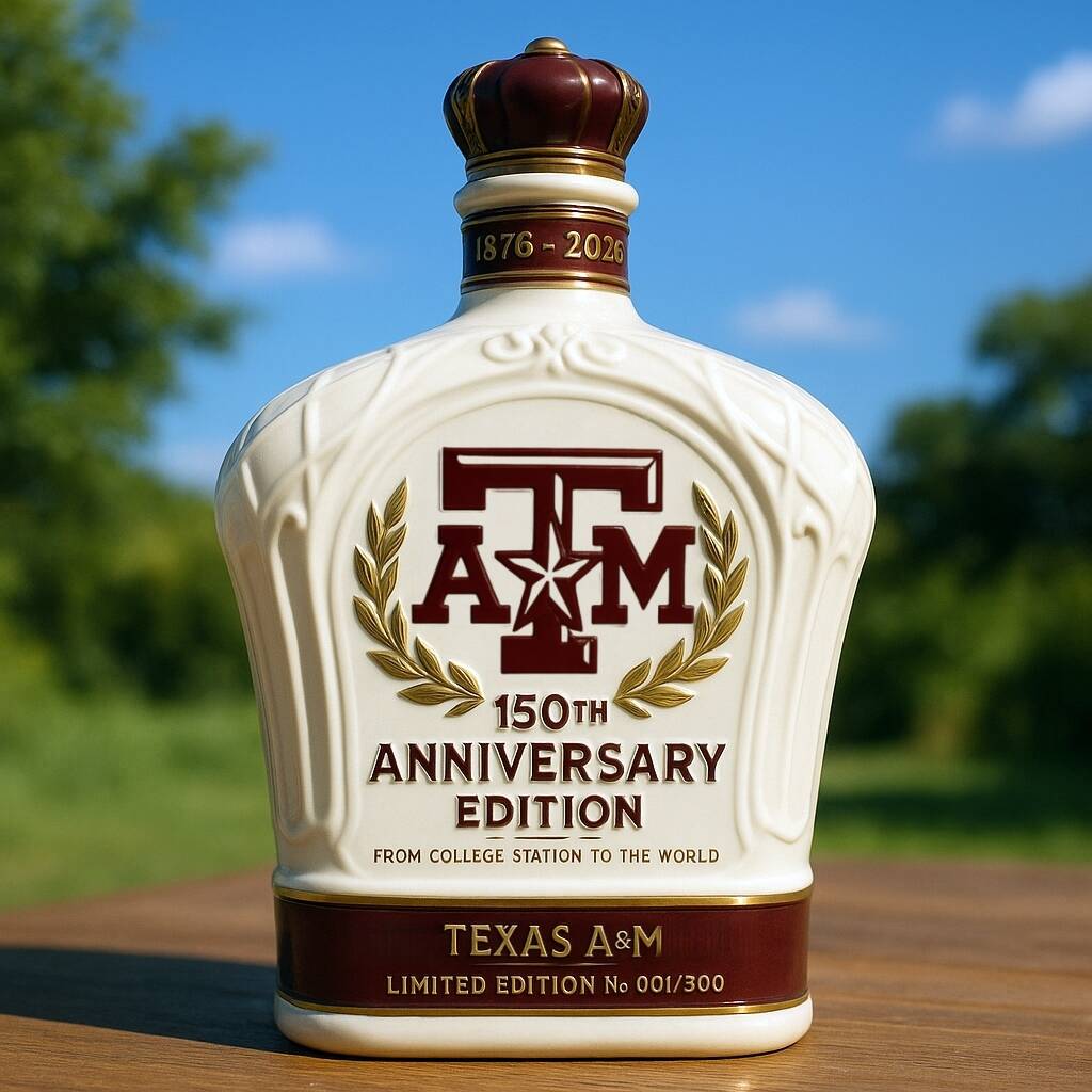 Texas A&M 150th Anniversary Whiskey Bottle