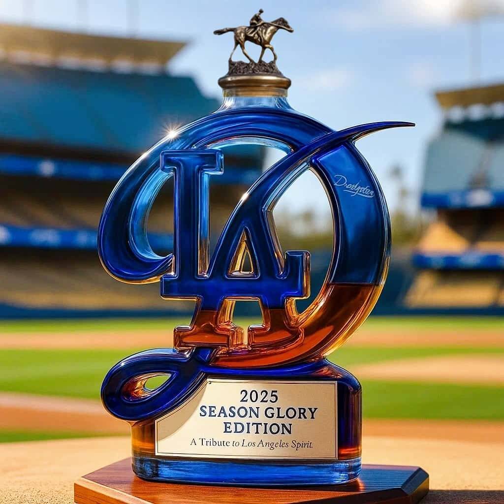 Los Angeles Dodgers 2025 Season Glory Edition Whiskey Bottle