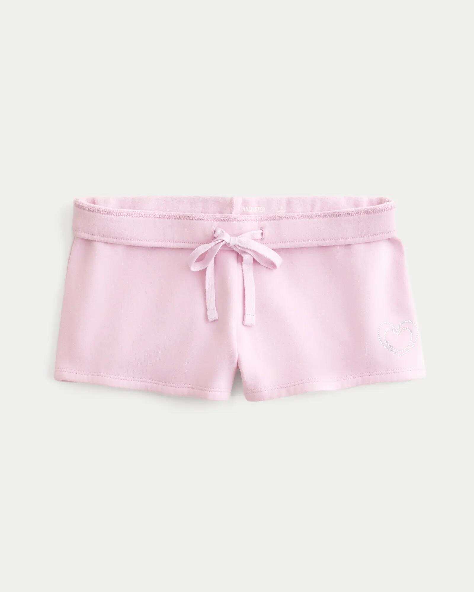 Side Stripe Fleece Mini Shorts