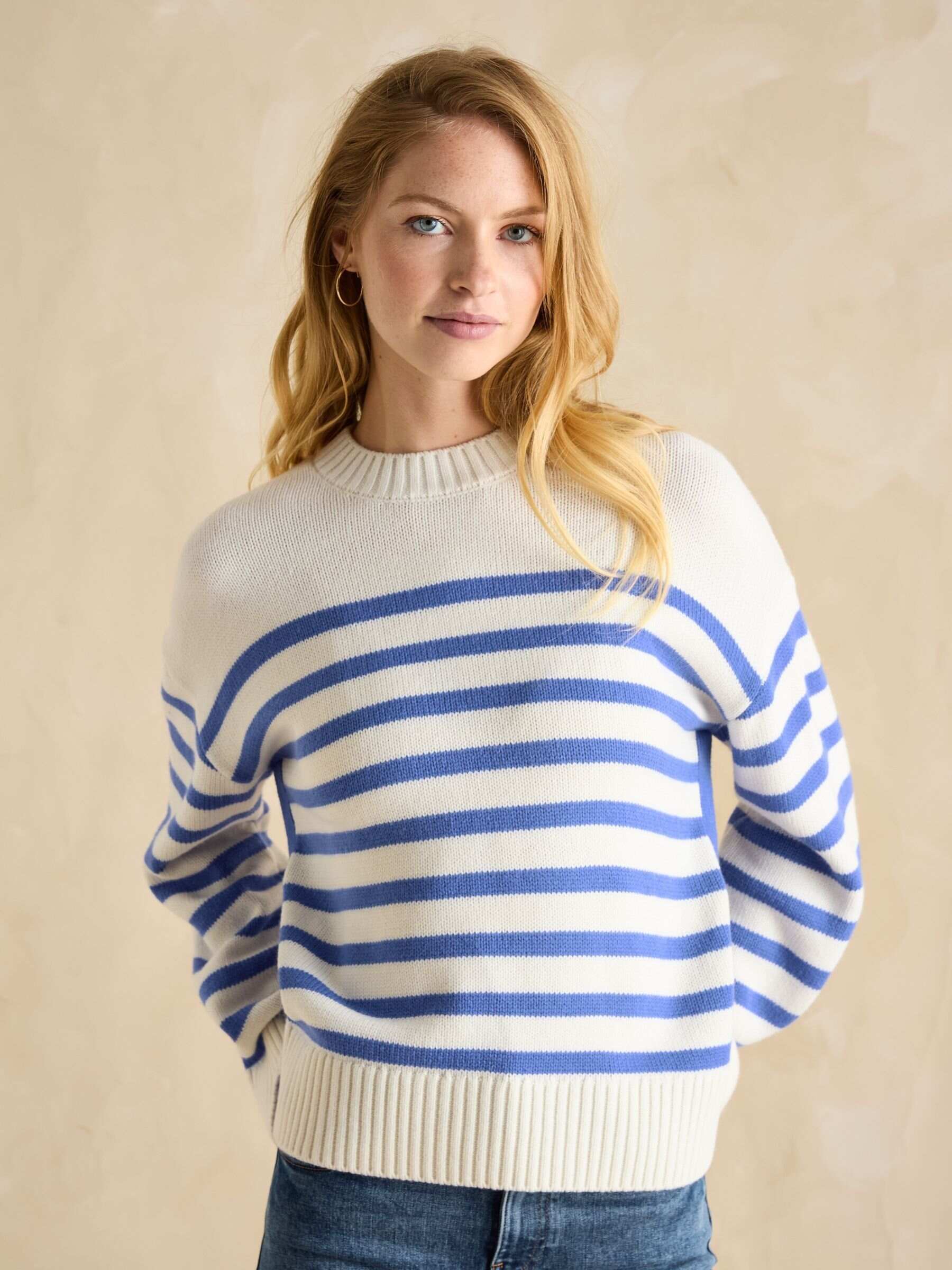 Blue Stripe Jumper With Side Panels