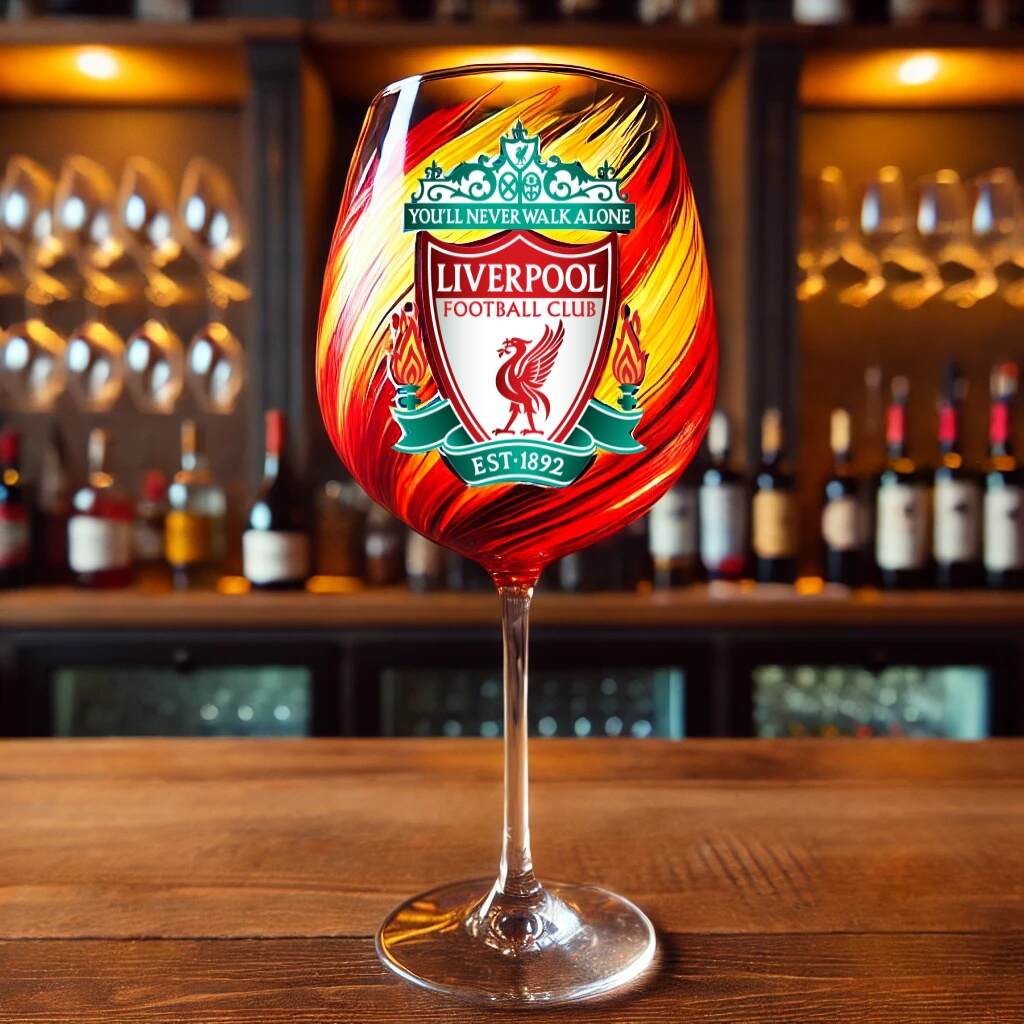 Premier League Football Wine Glass