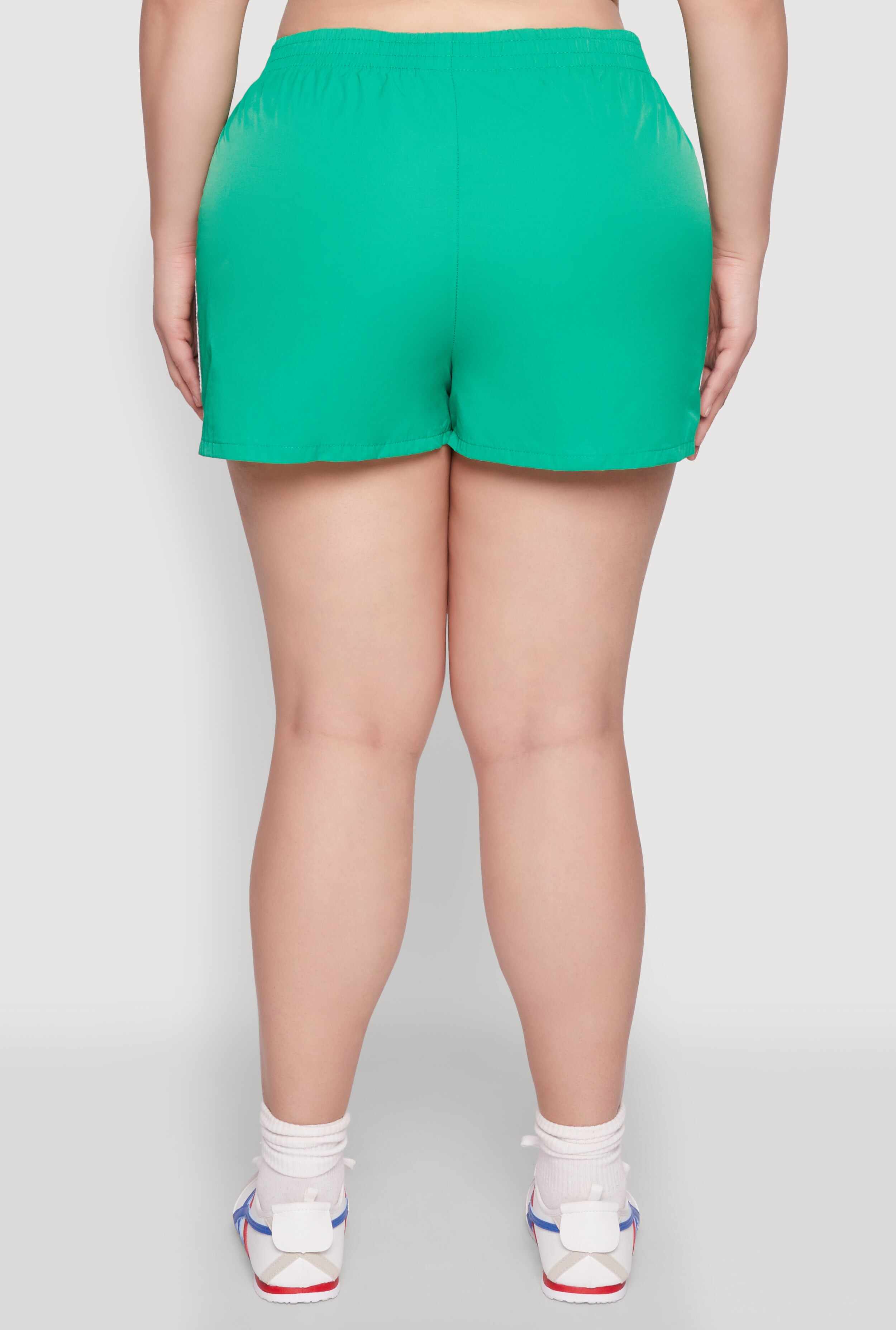 Plus Size Almost Famous Varsity Stripe Shorts