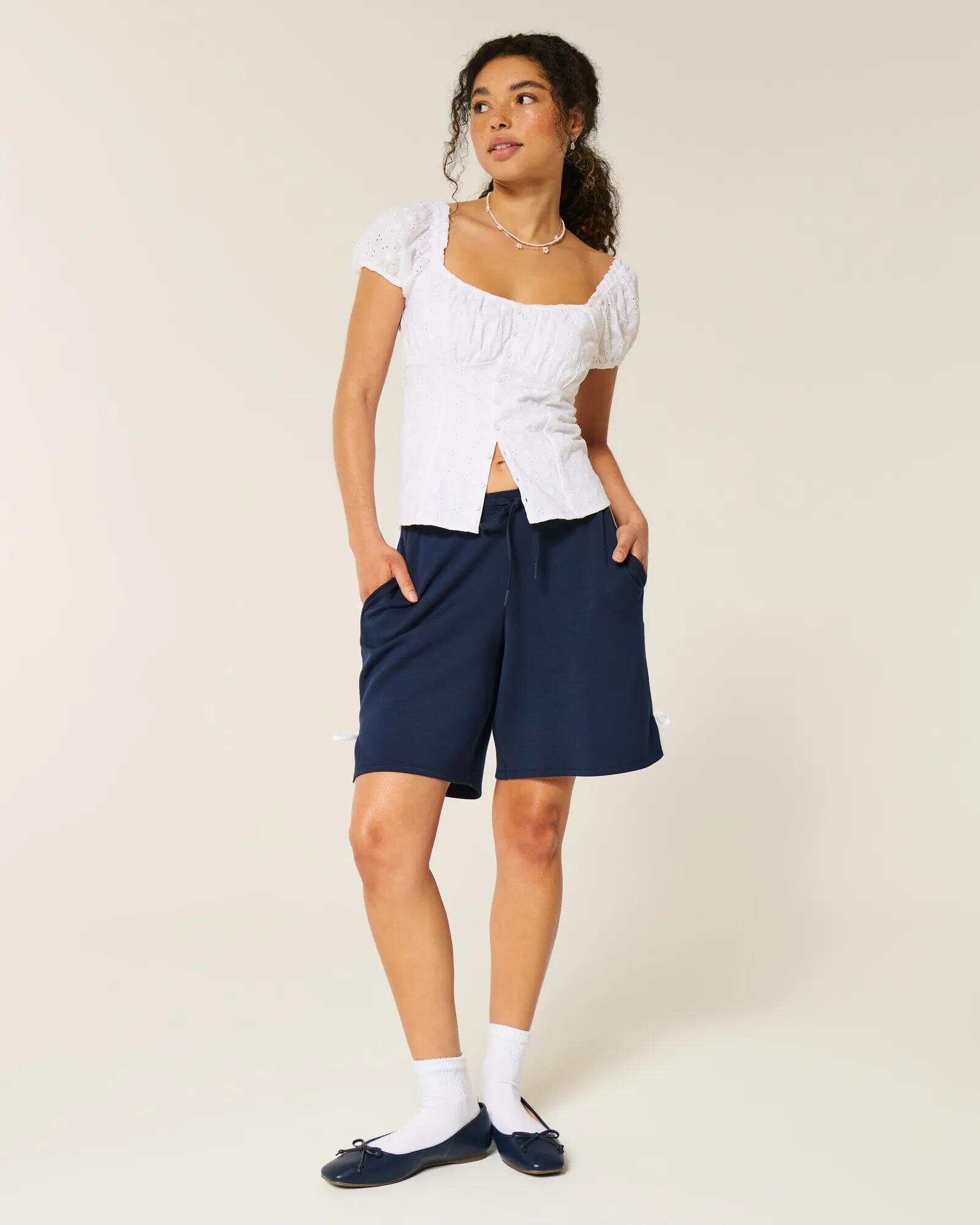 Gilly Hicks Active Cooldown Side Bow Shorts