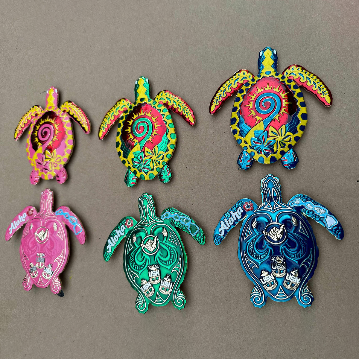 808 Honu (turtle)  USN Challenge Coins |  3.5