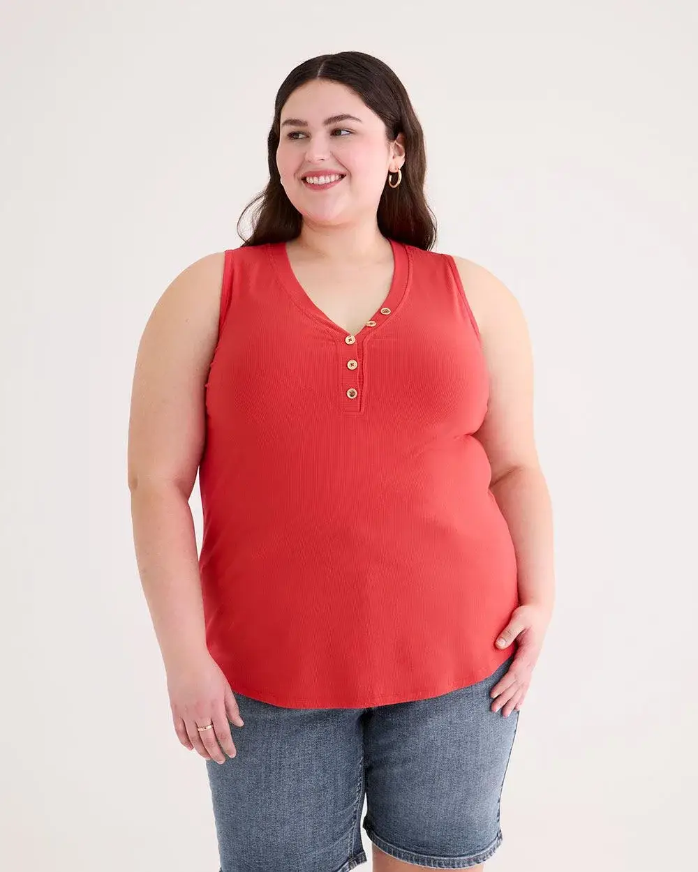 Henley Ribbed Cami - PENN. Essentials
