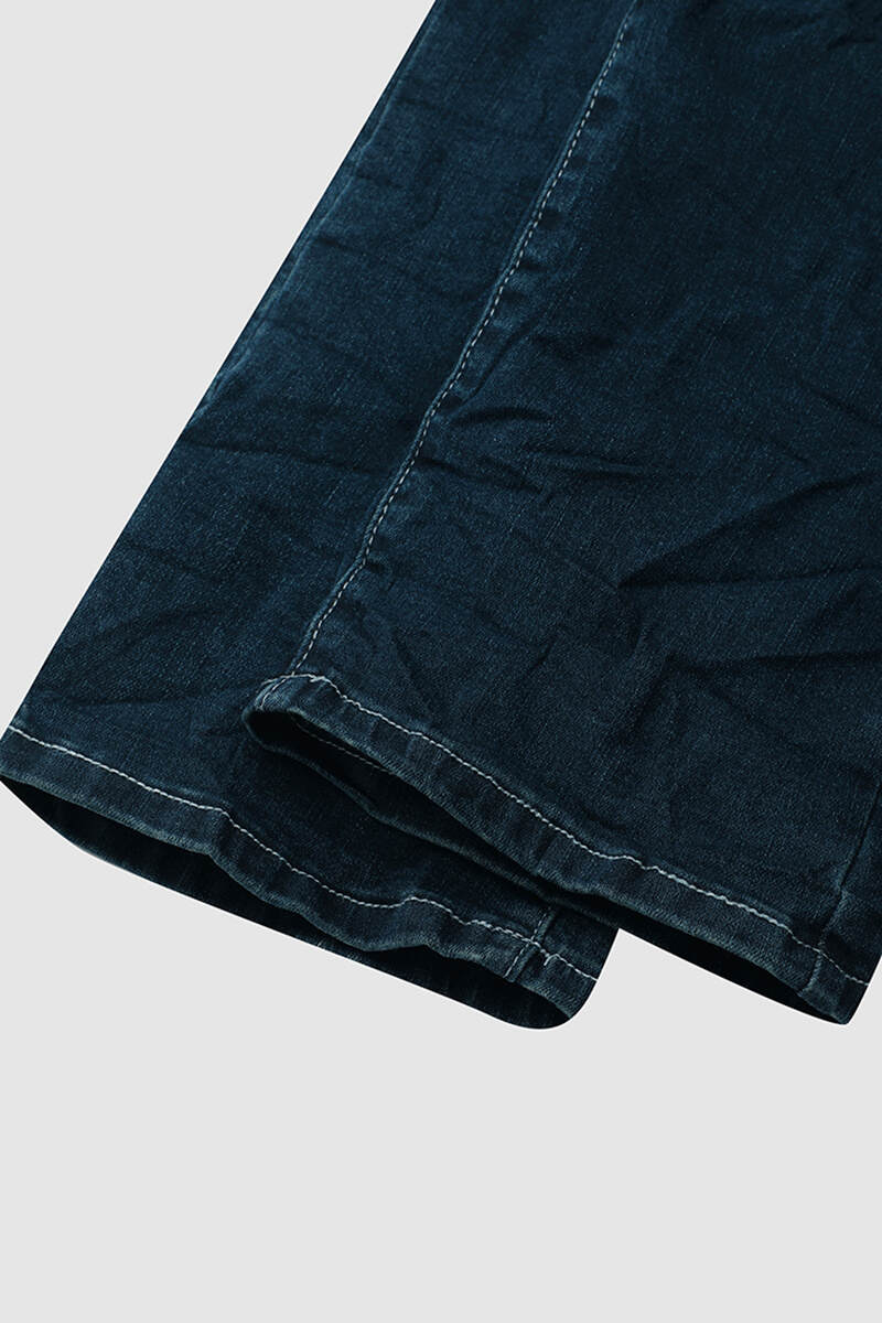 Button Up Roll Hem Low Waist Straight Leg Jeans