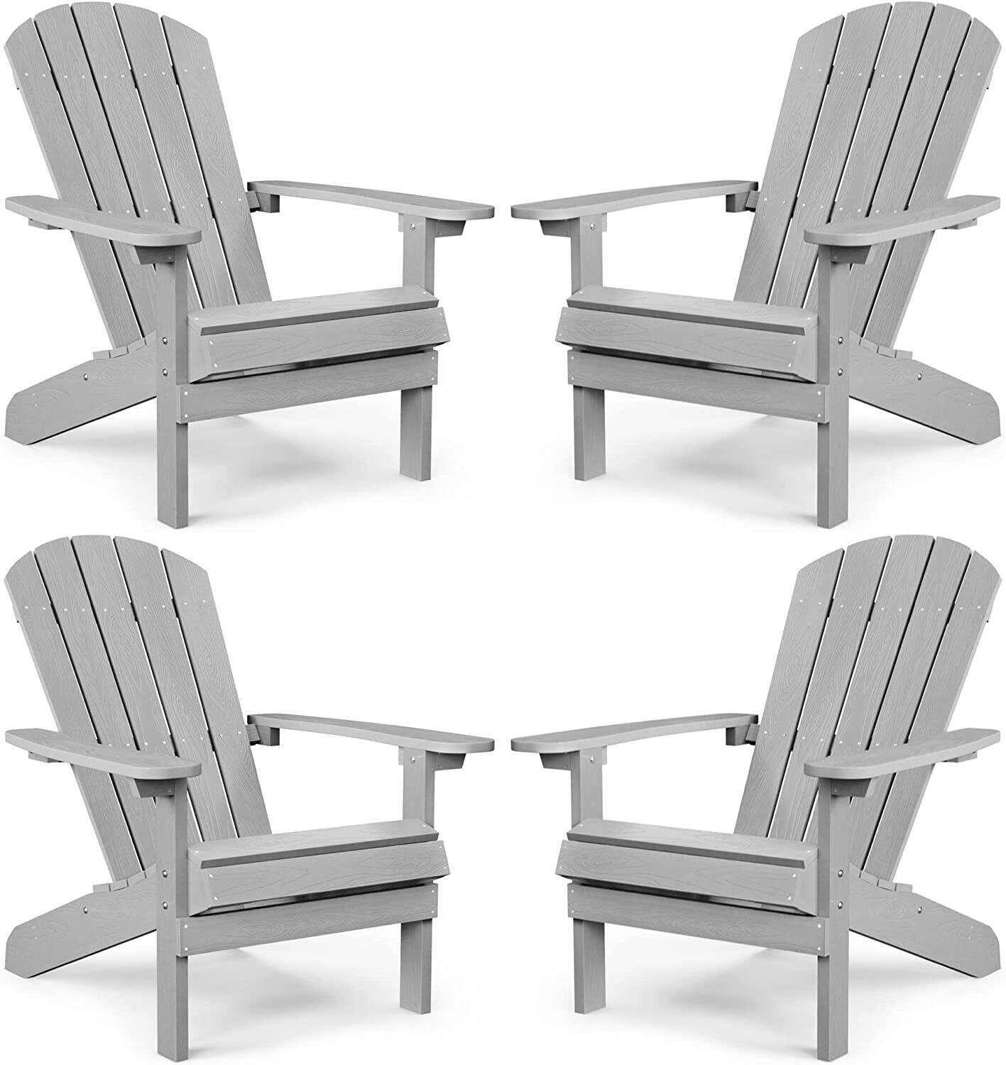 Adirondack Chair ,Patio Chairs 5 Steps Easy Installation,Widely Used in Outdoor, Fire Pit, Deck, Outside, Garden, Campfire Chairs
