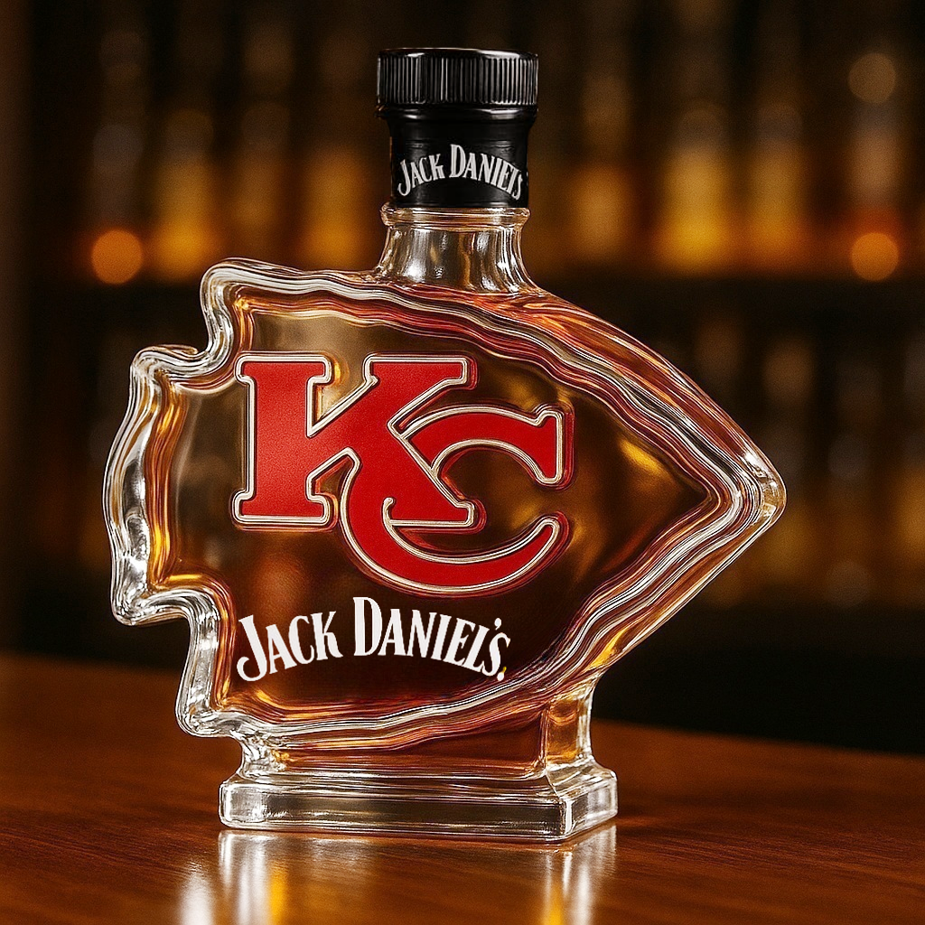 Kansas City Chiefs Whiskey Bottle