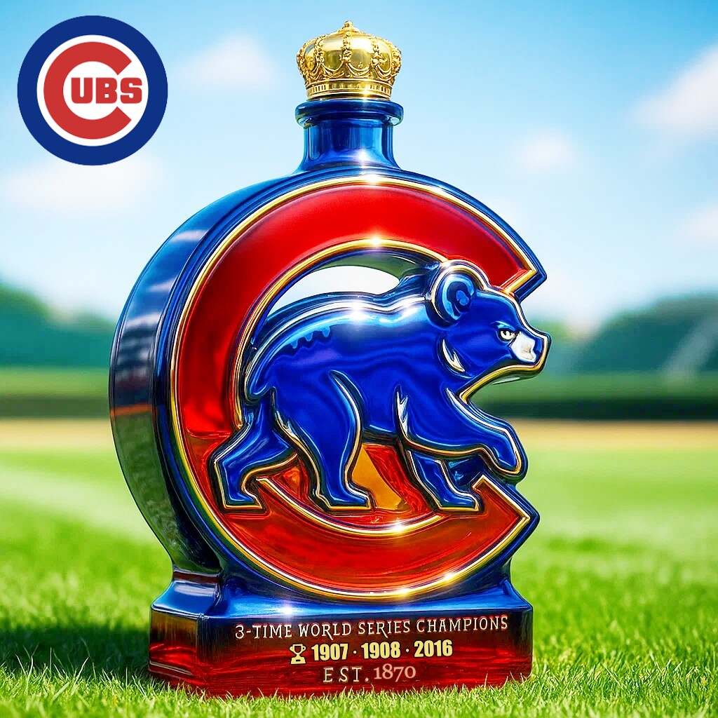 Chicago Cubs Team Honor Limited Edition Whiskey Bottle