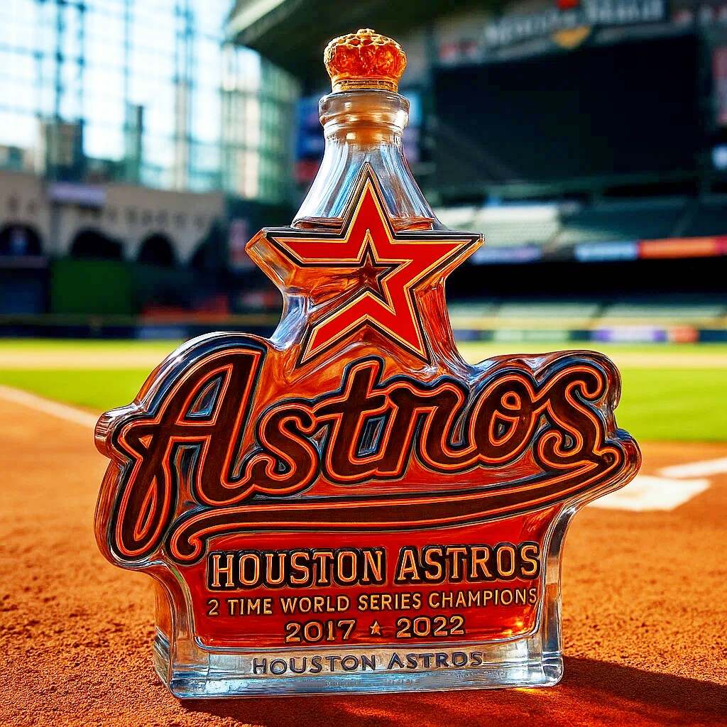 Houston Astros Team Honor Limited Edition Whiskey Bottle