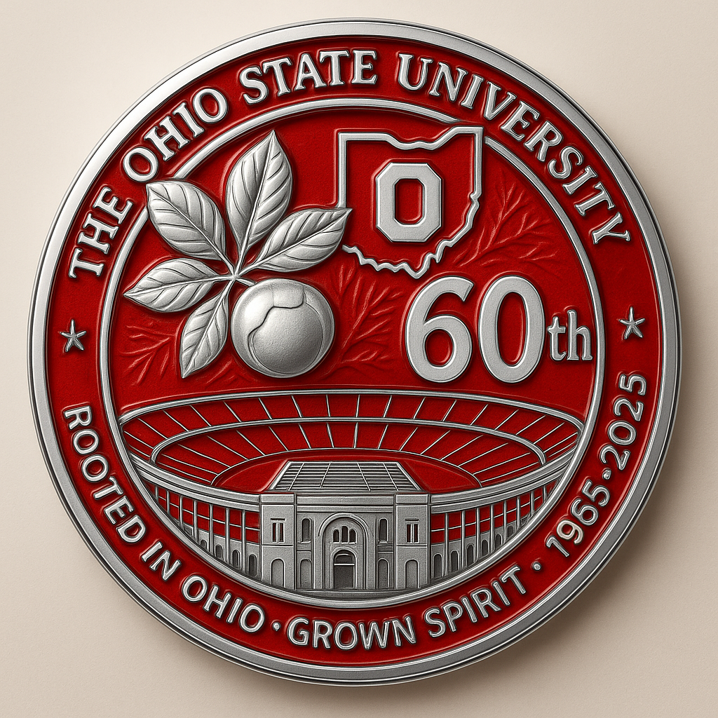 Ohio State Brutus Buckeye 60th Anniversary Commemorative Coin