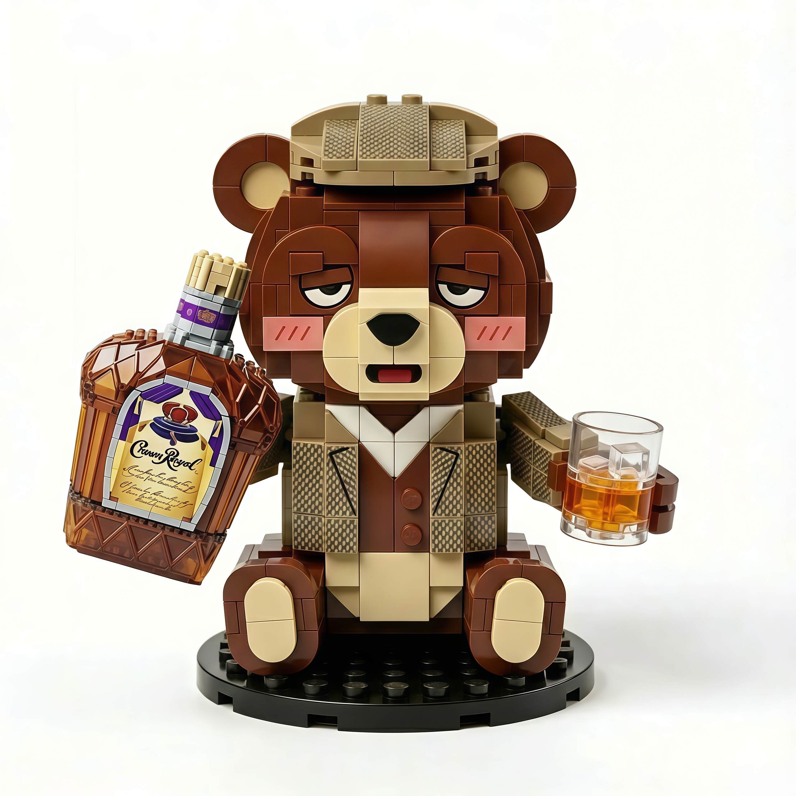 Old-Fashioned Whiskey Bear Brick Set