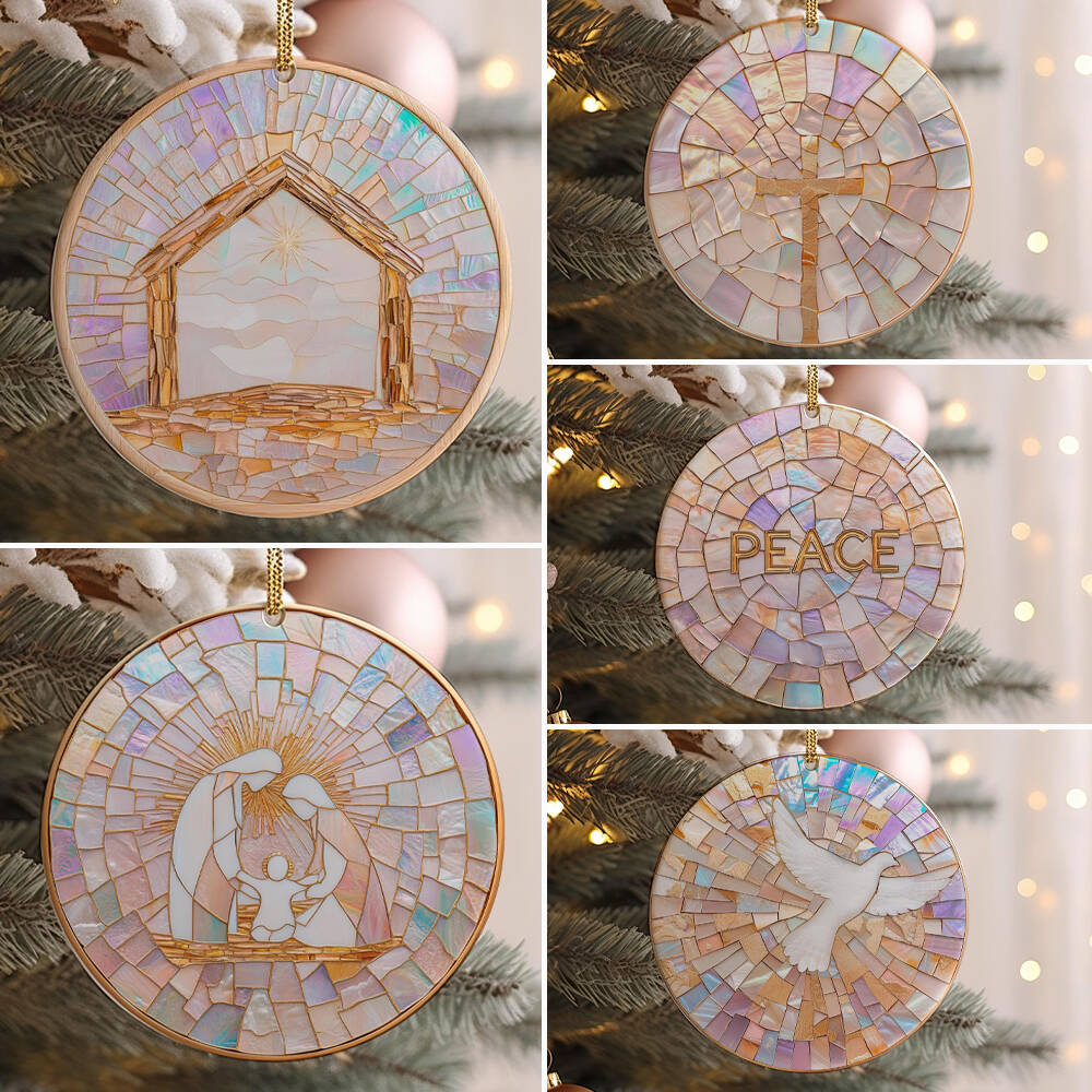 Christian Mosaic Ceramic Ornament