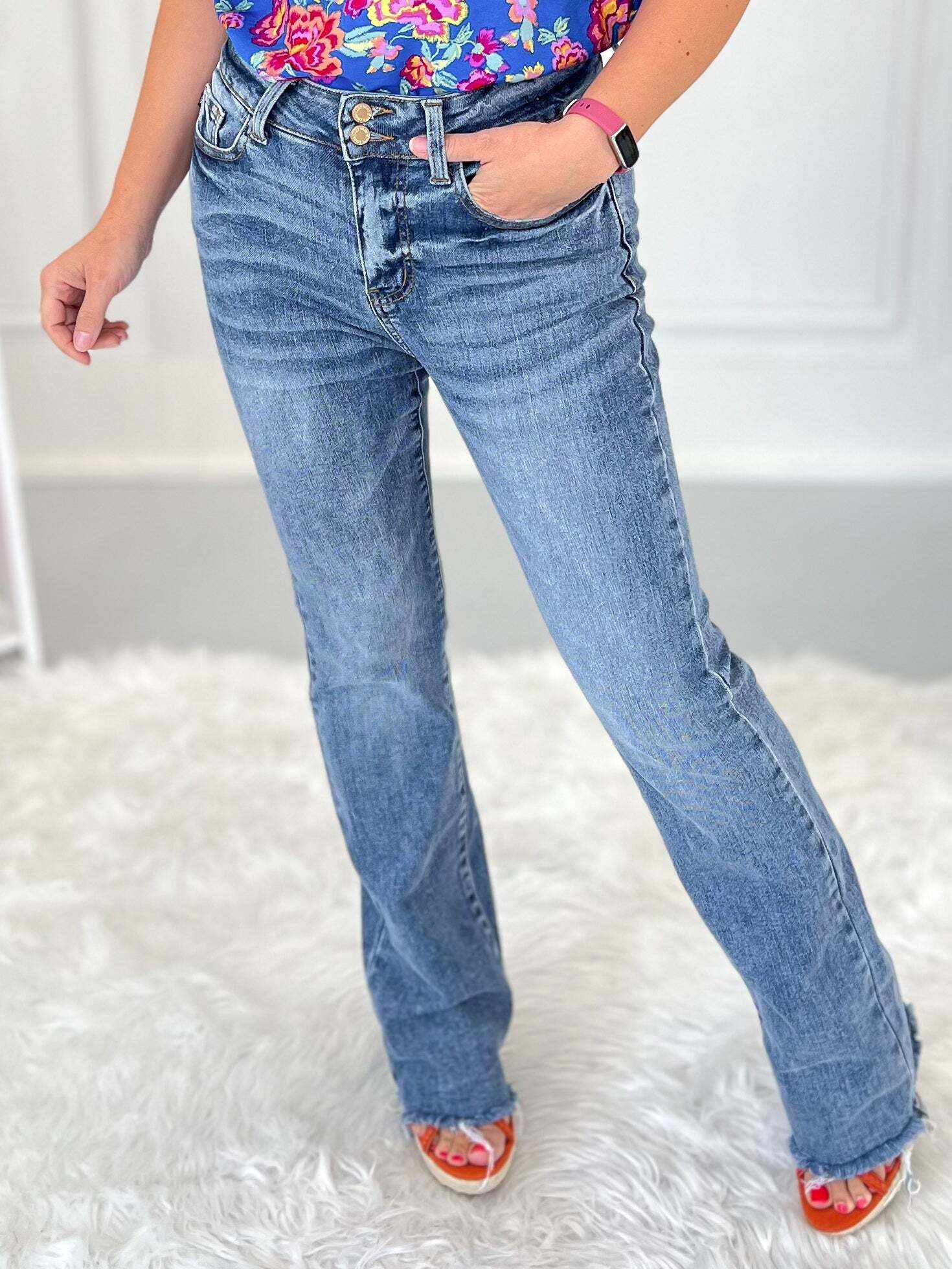 Double Down - Christmas Double Down Bootcut Jeans- Final Sale