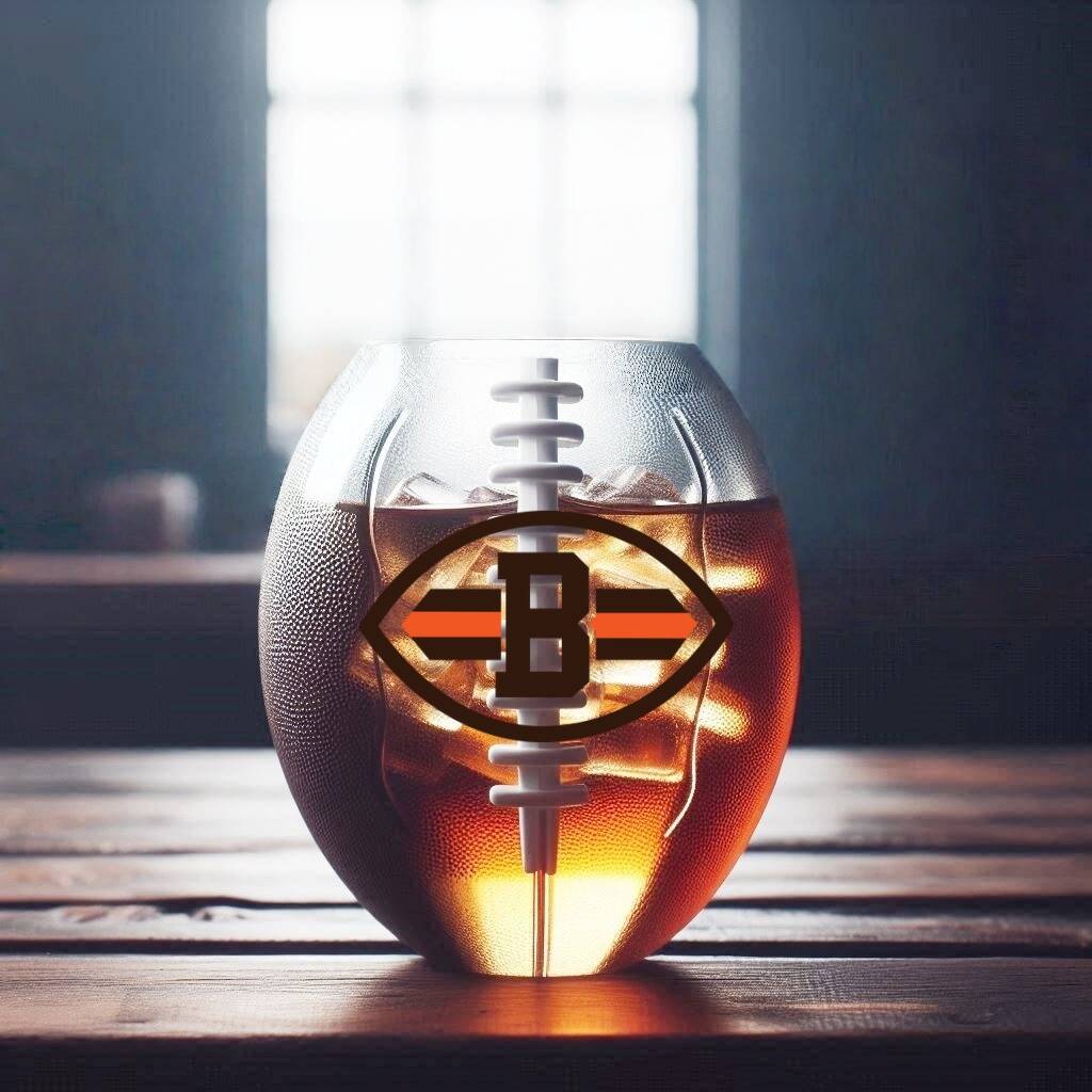 NFL Team Football Glass