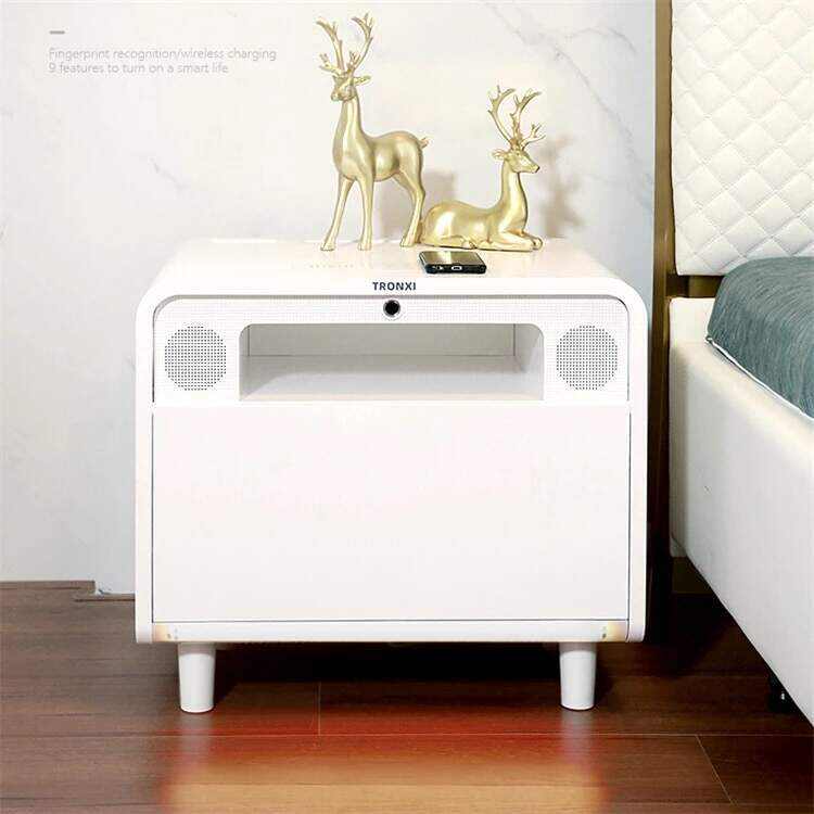 2023 Summer Hot Sale Now! Smart Bedside Table W/ Built-in Safe for Safe Storage