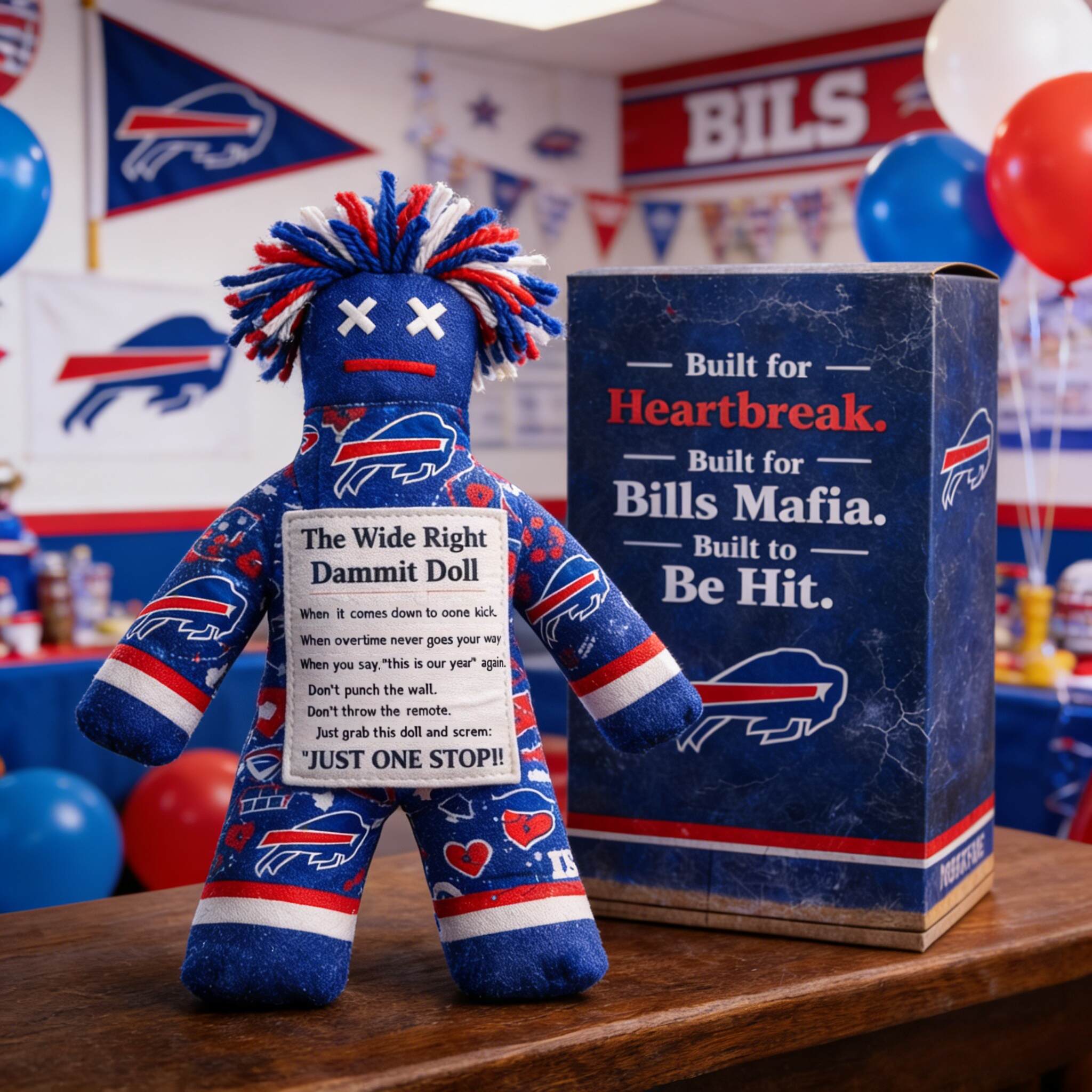Buffalo Bills Mafia Heartbreak Dammit Doll