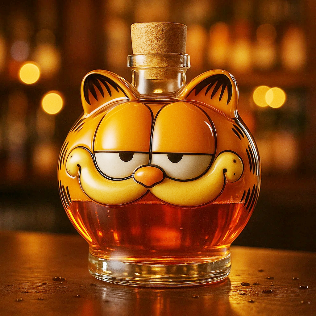 Garfield whisky bottle