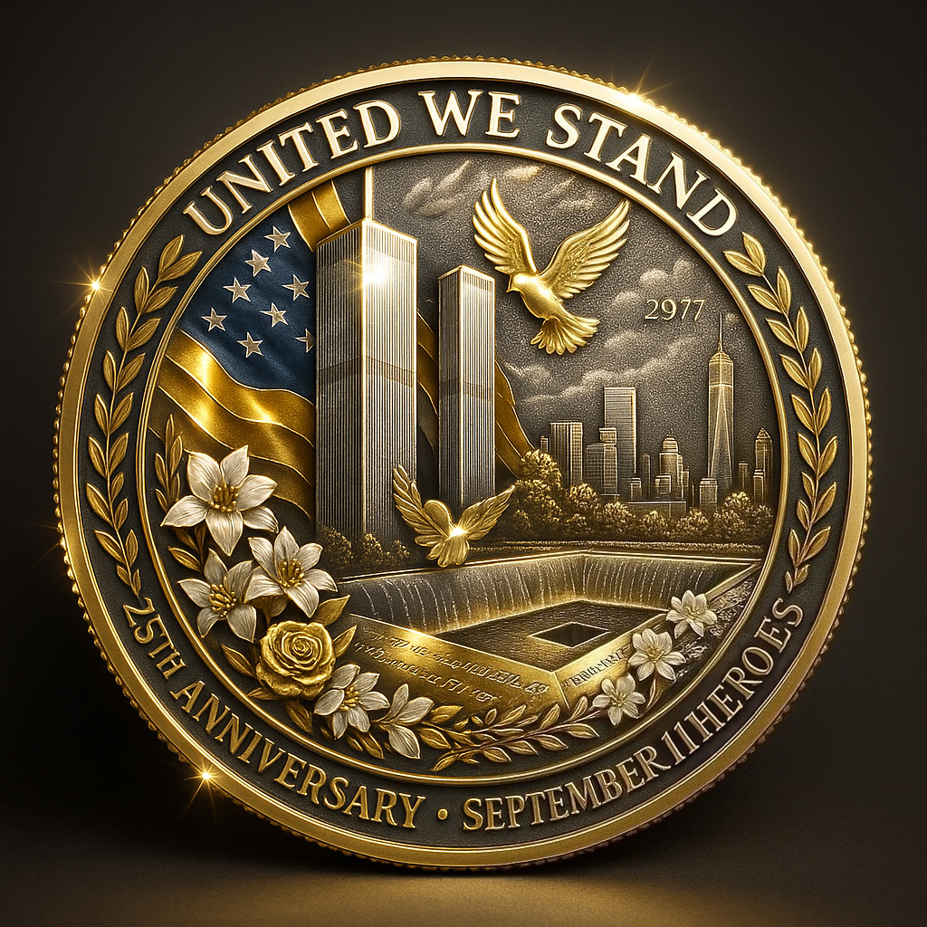 Never Forget 25th Anniversary Coin