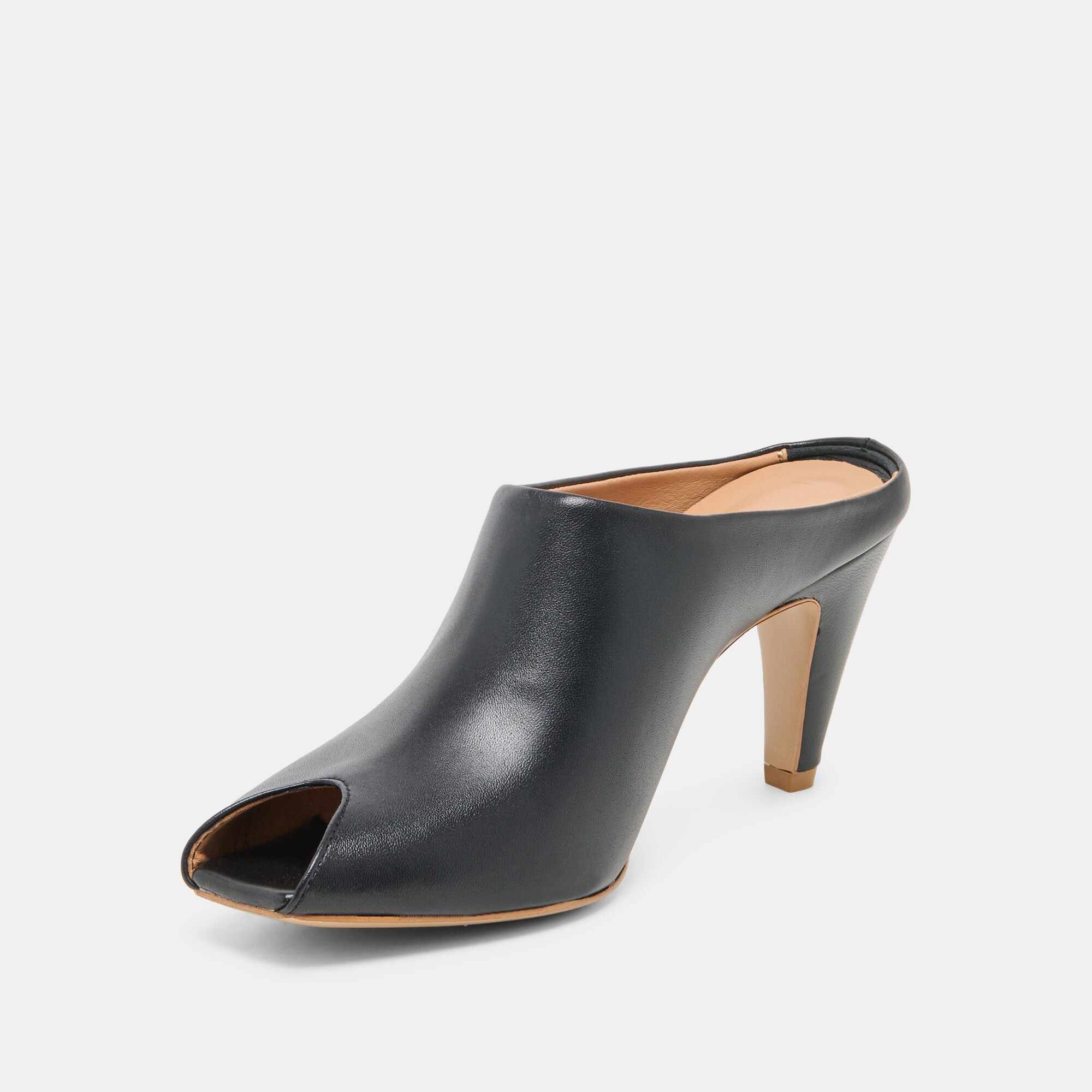 MERY HEELS BLACK LEATHER
