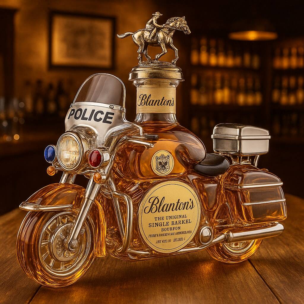 Police Bike Whiskey Bottle