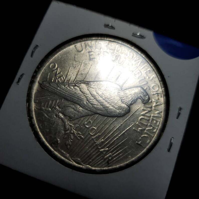 1922 Silver Peace Dollar AU/BU  -  Lot#930