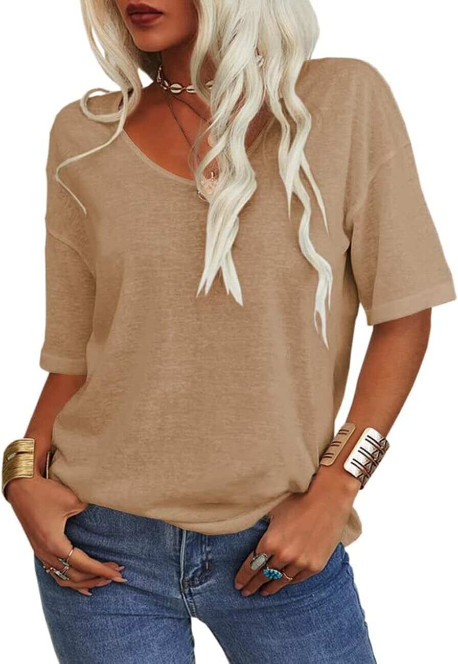 Summer Casual Half Sleeve T-shirt Basic Tops (Multiple Colors)