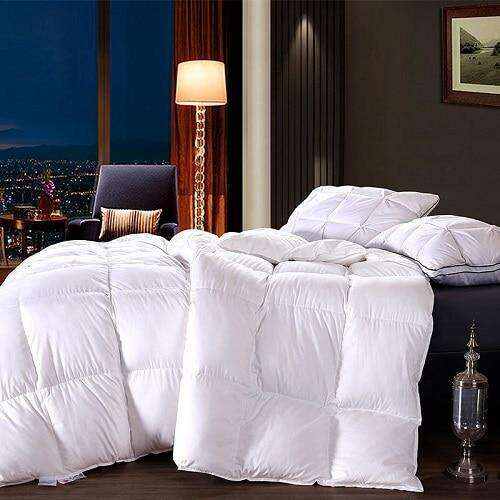Bahiya Square Quilted Cotton Goose Down Filling Comforter