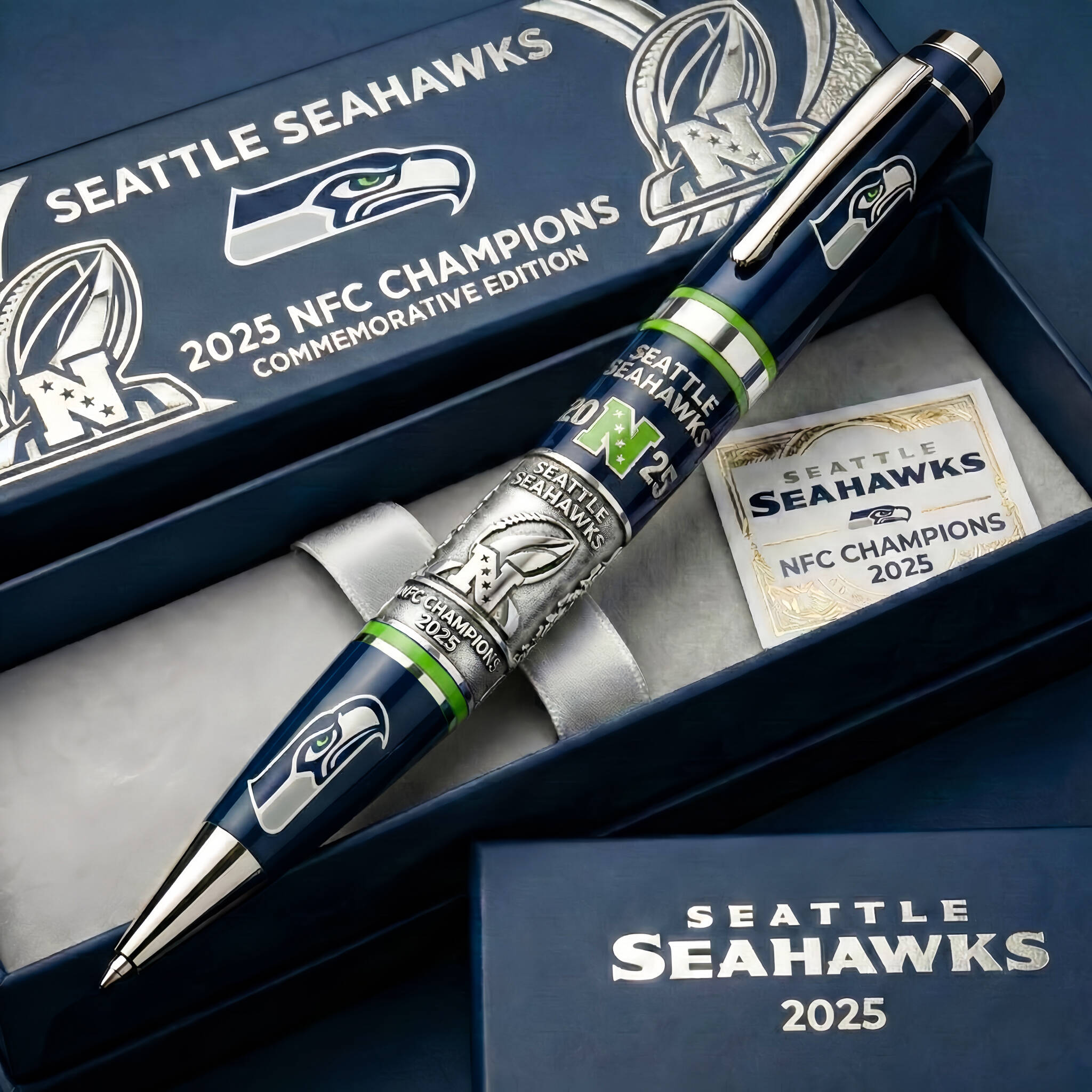 Seattle Seahawks 2025 NFC Champions Commemorative Pen