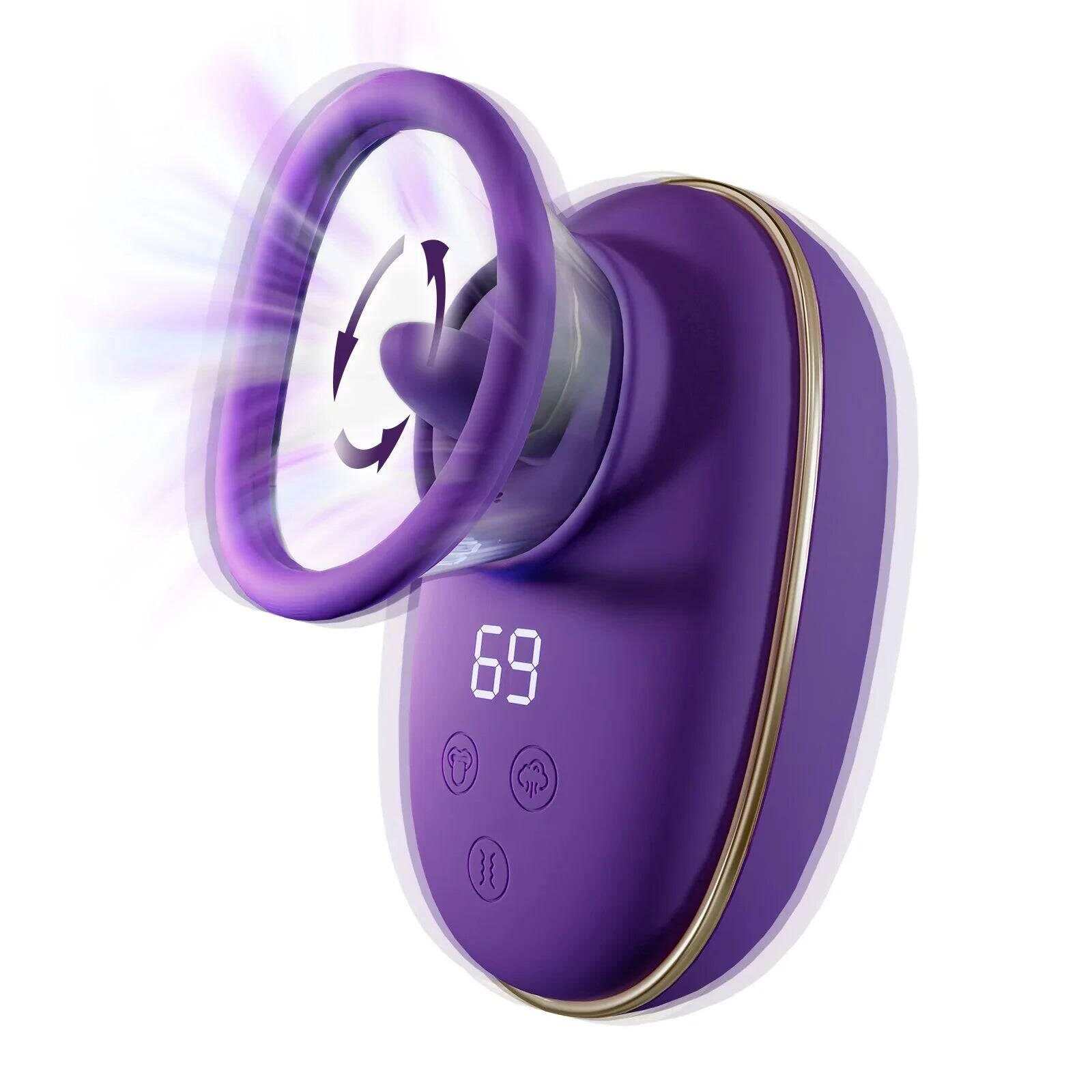 Clitoral Vibrator: Sucking & Licking Tongue Sex Toy, Nipple