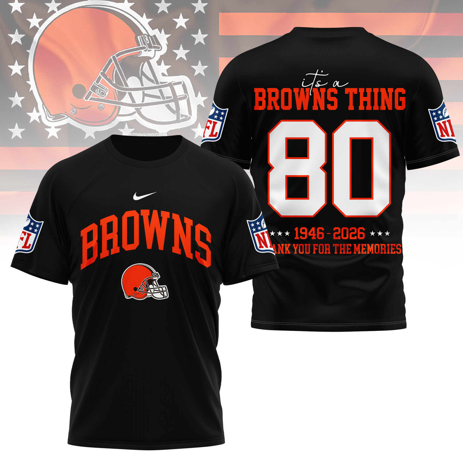 Cleveland Browns | Premium NFL Legacy 3D Shirt NY