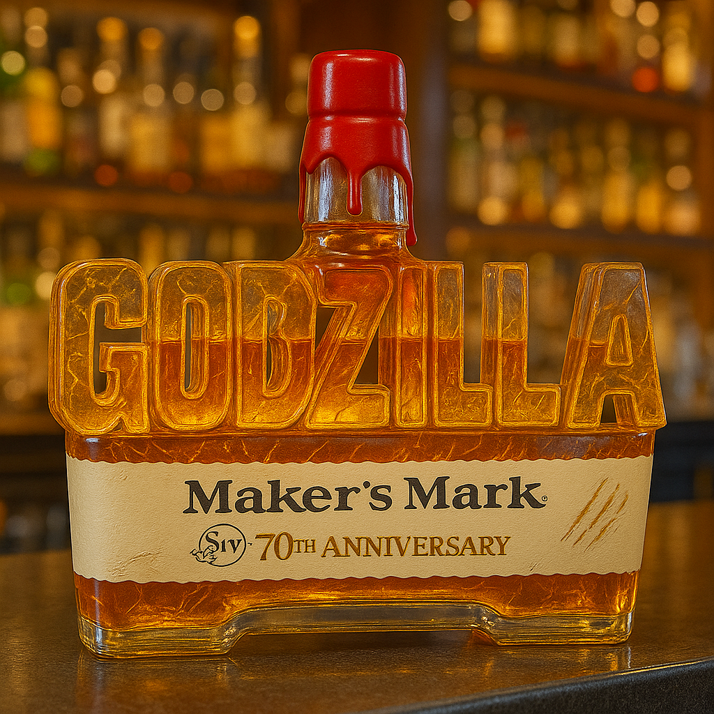 Godzilla 70th Anniversary Whiskey Bottle