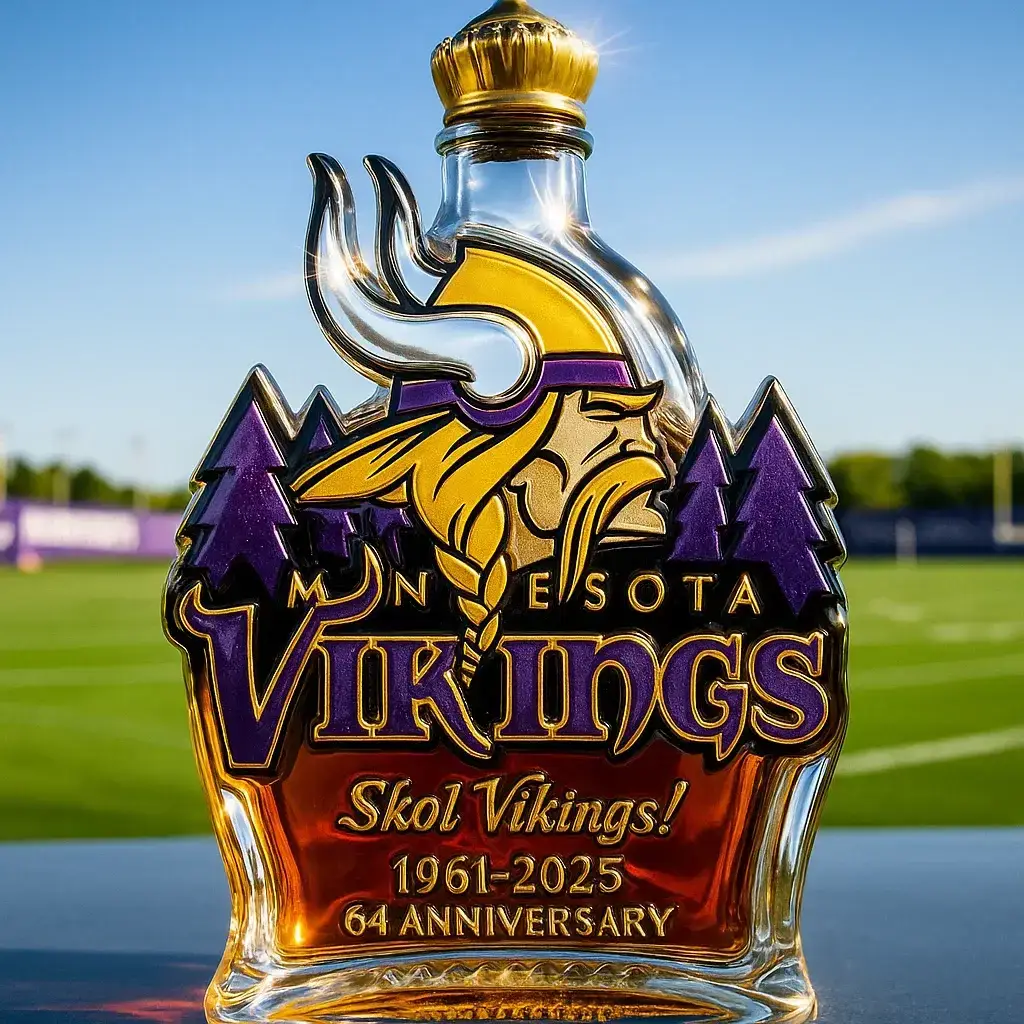 Minnesota Vikings Commemorative Edition Whisky Bottle