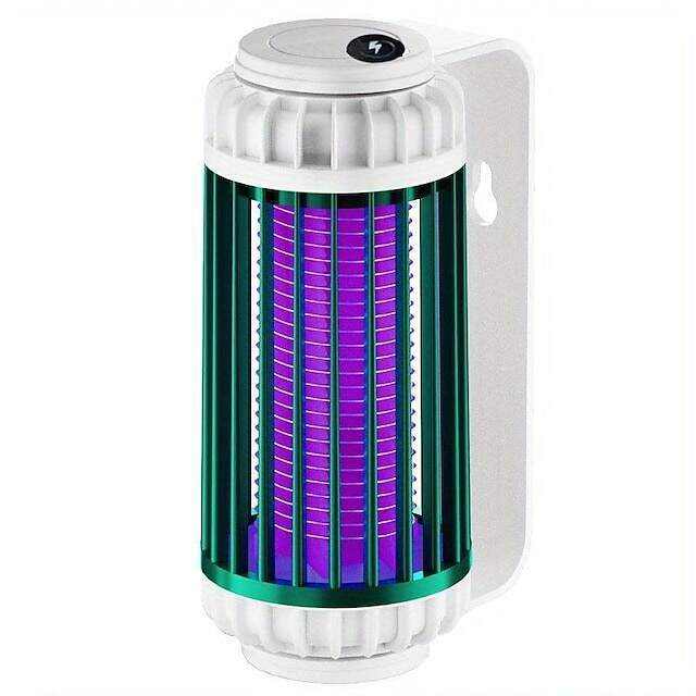 Mosquito Trap Electric USB Portable Silent Killer Lamp Electric Bug Zapper Inhalation Mosquito Killer Lamp Household Outdoor Rechargeable Mosquito Trap Wall Mountable Desktop Friendly