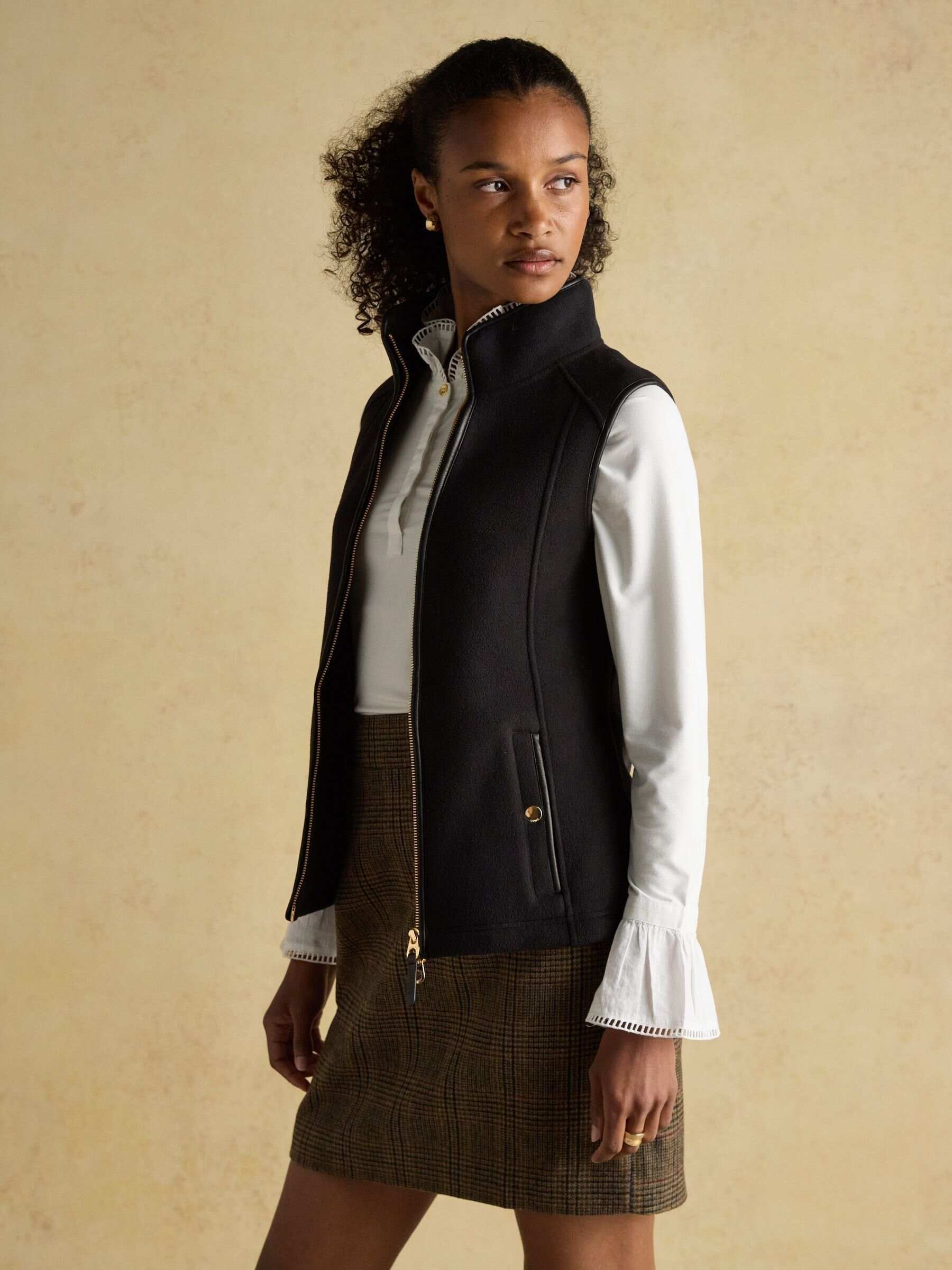 Heritage Black Fleece Gilet
