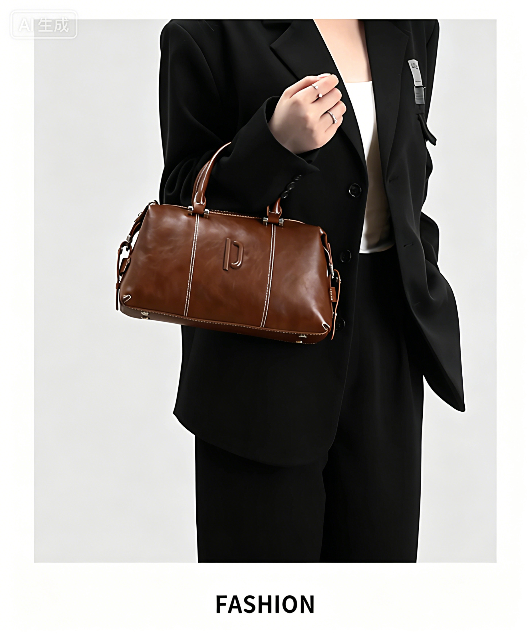 Fashionable women handbag with classic design