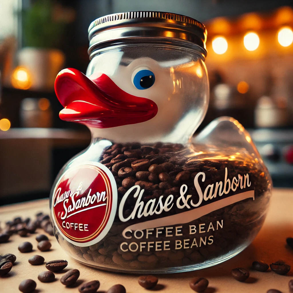 Funny Coffee Bean Duck Jar