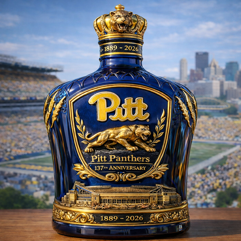 Pittsburgh Panthers  137th Anniversary Whiskey Bottle