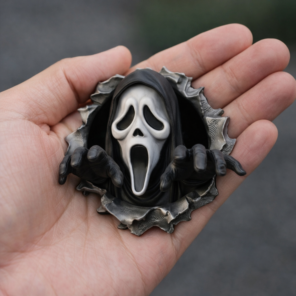 Scream Ghostface: Haunted 3D Car Decal – Rip Through the Ordinary 👻🔪