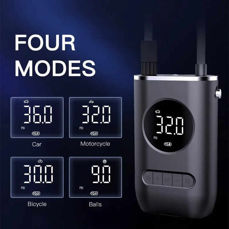 Intelligent Portable Electric Tire Pump - Wireless Digital Air Compressor