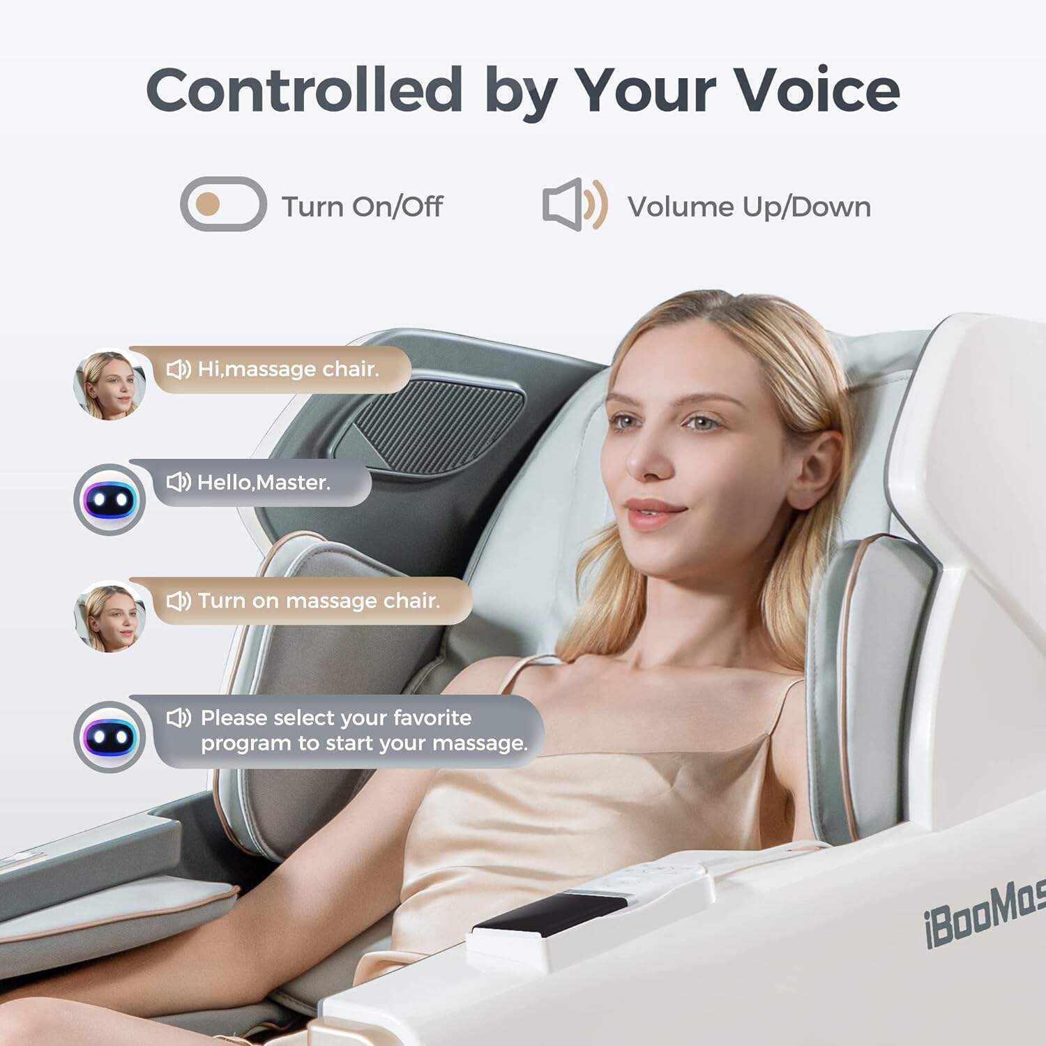 iBooMas Zero Gravity Massage Chair,2023 Massage Chair Full Body Ozone with Back and Calf Heating,Auto Leg Extension,APP Control,SL Track,Thai Stretch,Foot Rollers,Airbags,Bluetooth,R8606(Blue)