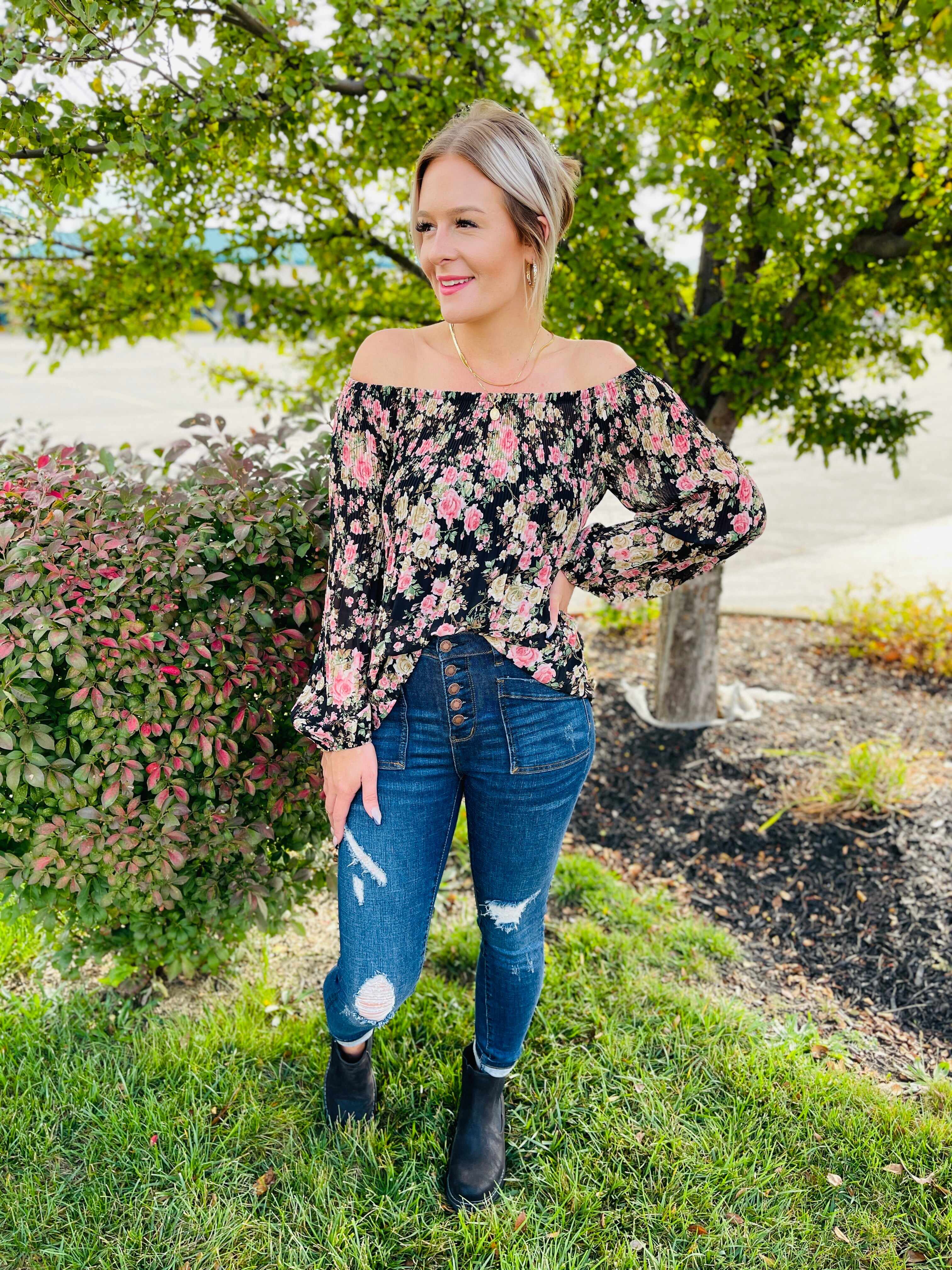 RESTOCK! Plus/Reg My Goodies Button Fly Patch Pocket Skinny Jean