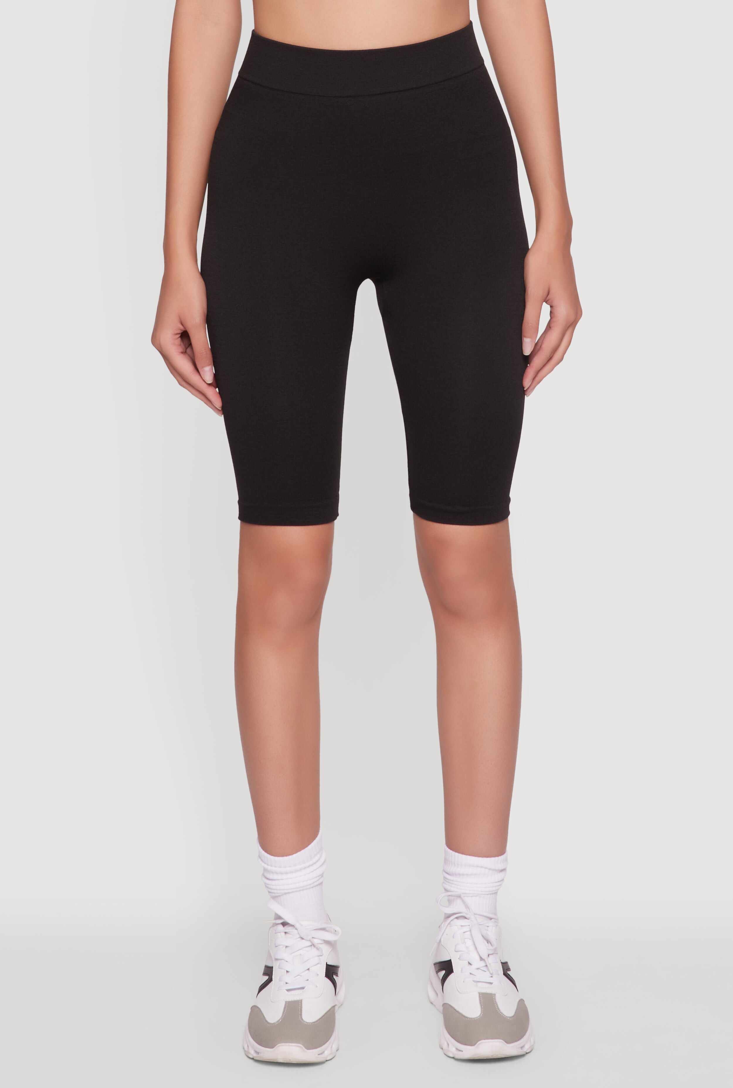 Trendy Seamless 9 Inch High Waisted Biker Shorts