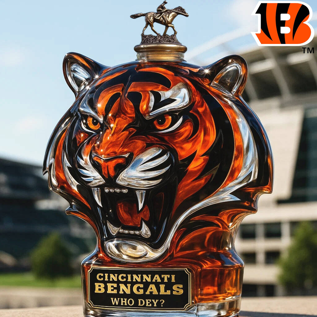 Cincinnati Bengals Whiskey Bottle