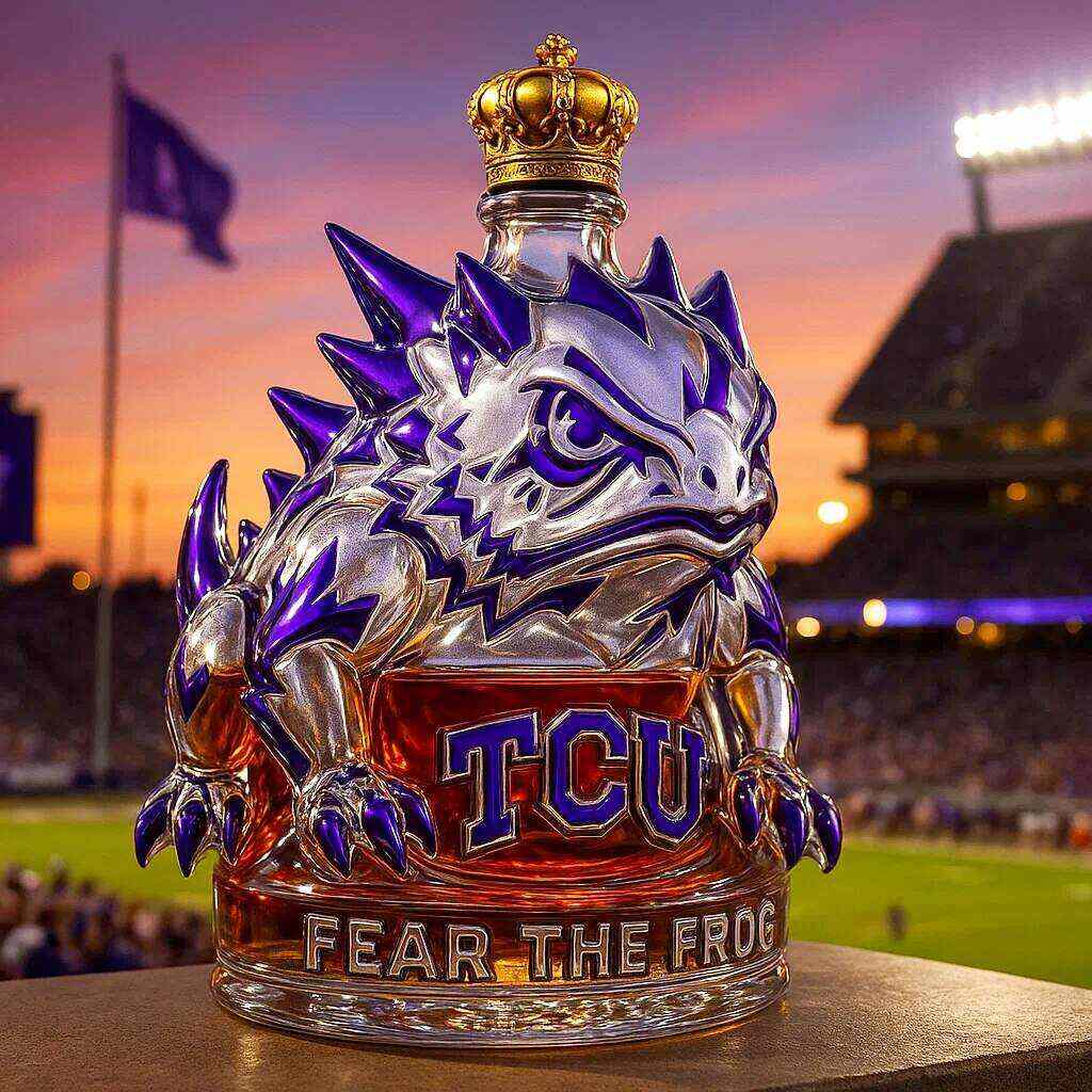 TCU Horned Frogs Limited Edition Whiskey Bottle