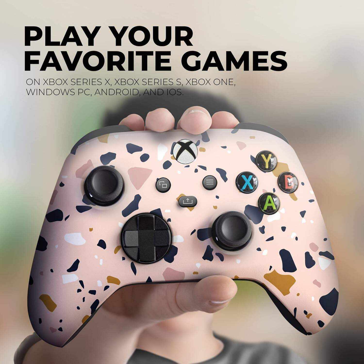 DreamController Original X-box Wireless Controller Special Edition Customized Compatible with X-box One S/X-box Series X/S & Windows 10 Made with Advanced HydroDip Print Technology(Not Just a Skin)