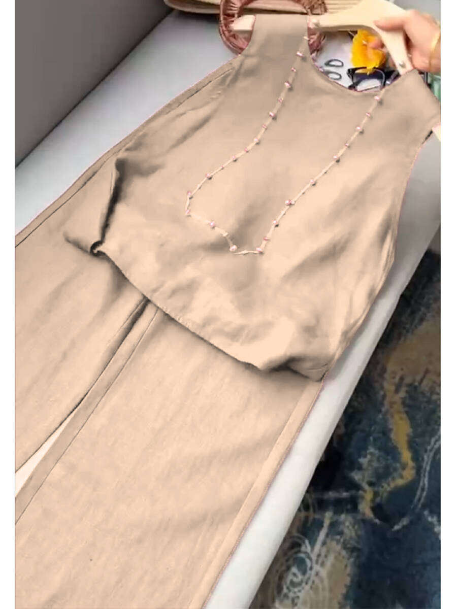 🔥Summer Arrivals🌟Women's Cotton And Linen Casual Vest and Pants Set