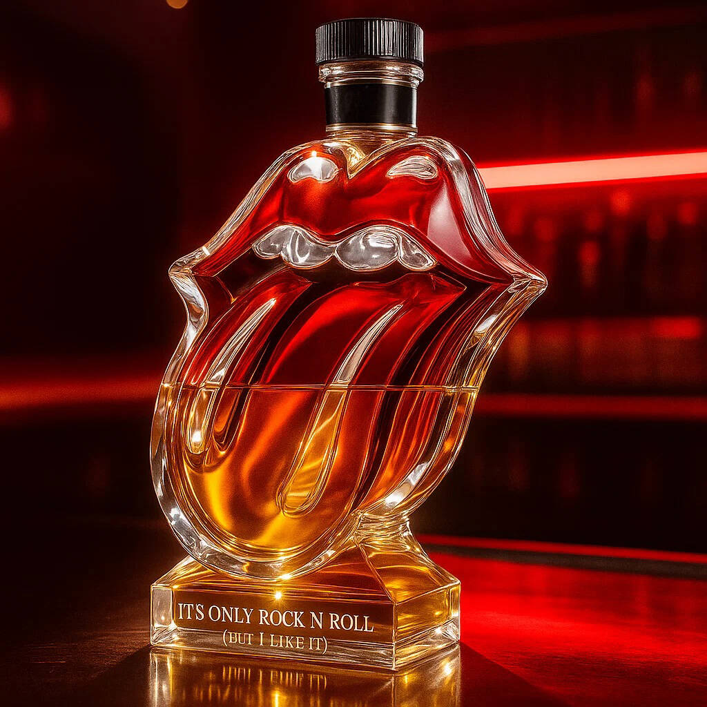 The Rolling Stones——Tongue and Lips Whisky Bottle