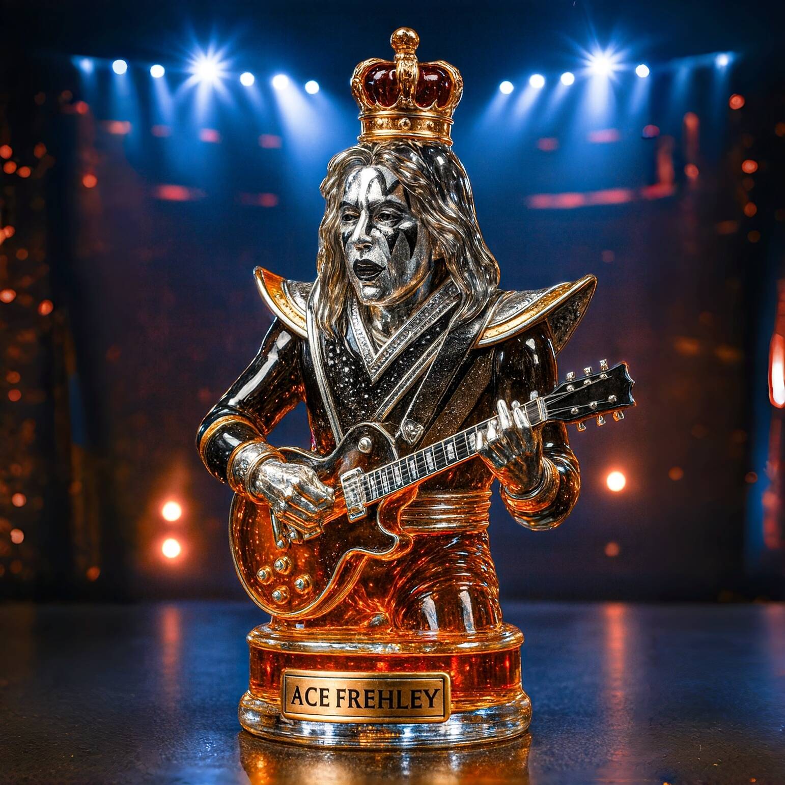 ACE FREHLEY Spaceman Tribute Whiskey Bottle